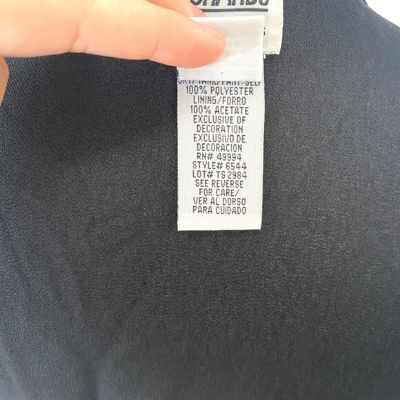 R&M Richards Whimsygoth Beaded Open Front Black Mesh Cardigan 14 / L - Picture 8 of 8